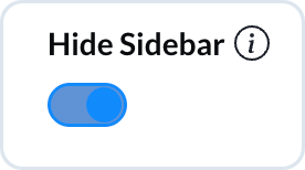 Hide navigation sidebar