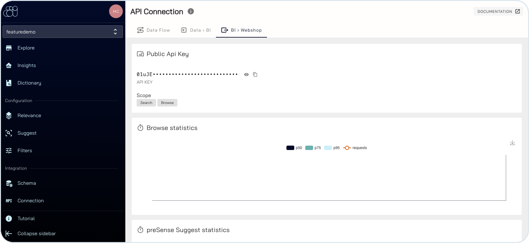 BatteryIncluded public integration key under API Connection BI-Webshop