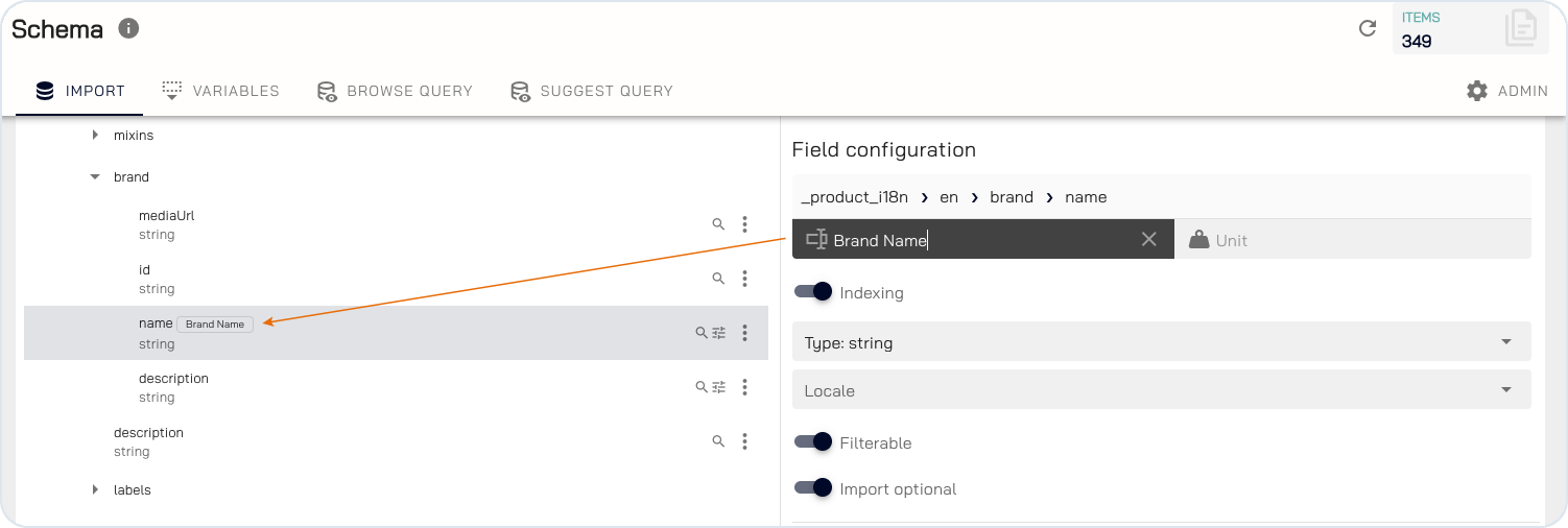 Brand Name label set for brand name in BatteryIncluded schema