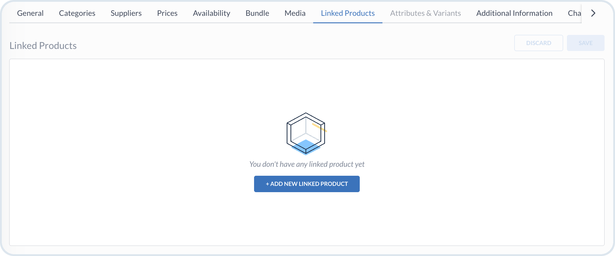 Linked Products tab with Add new linked product button