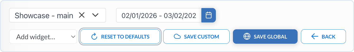 Save Dashboard config