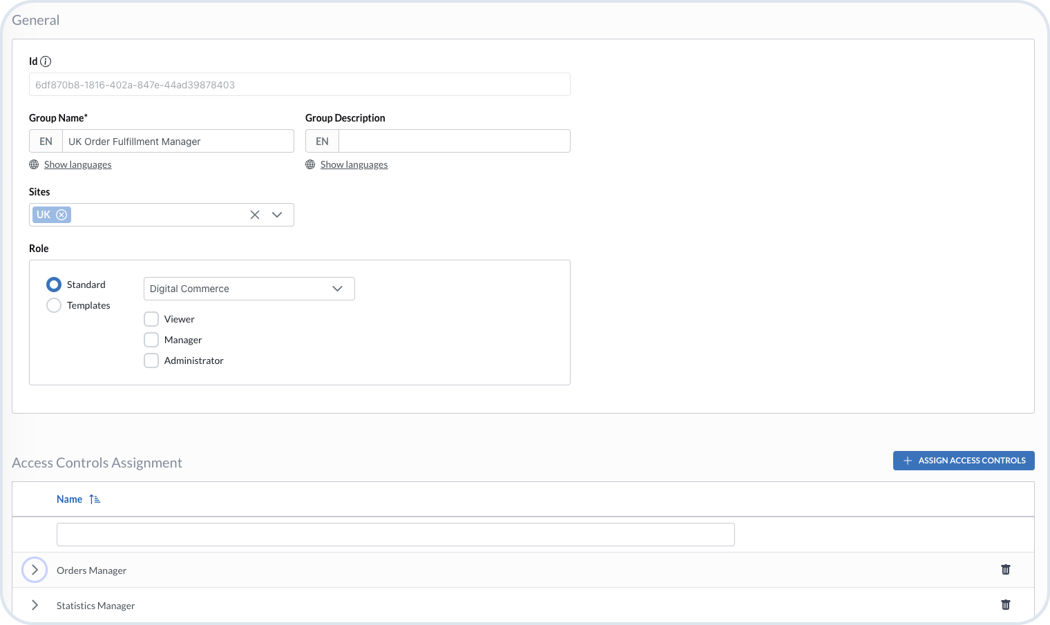 Group with UK site permissions