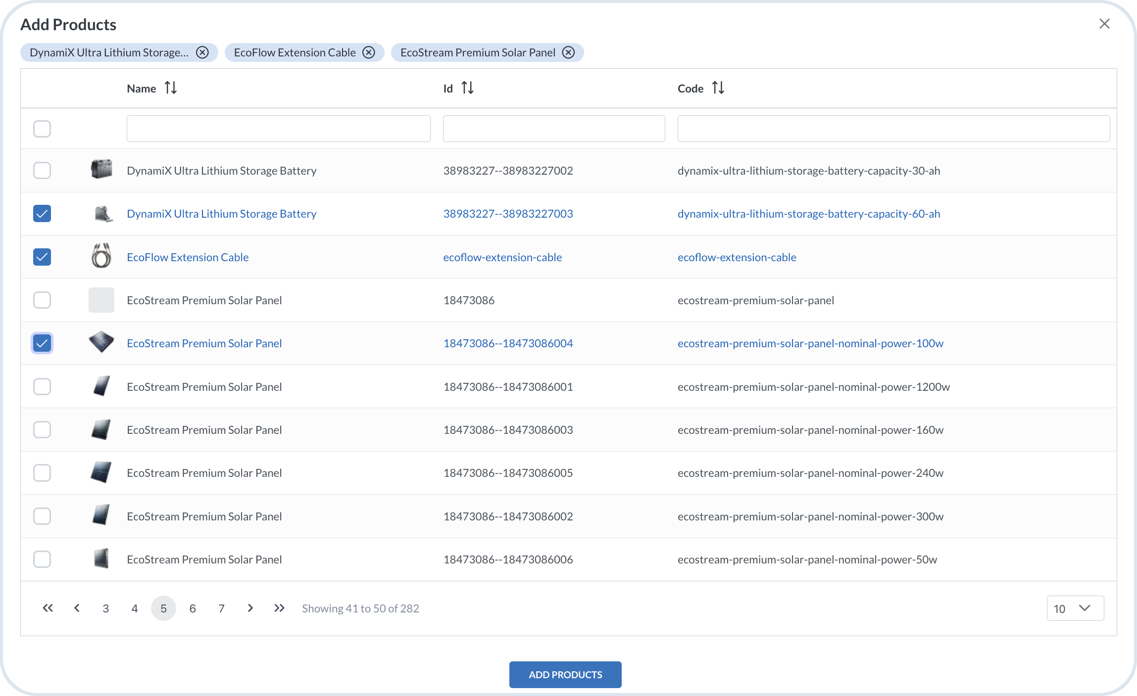 Adding products to the bundle