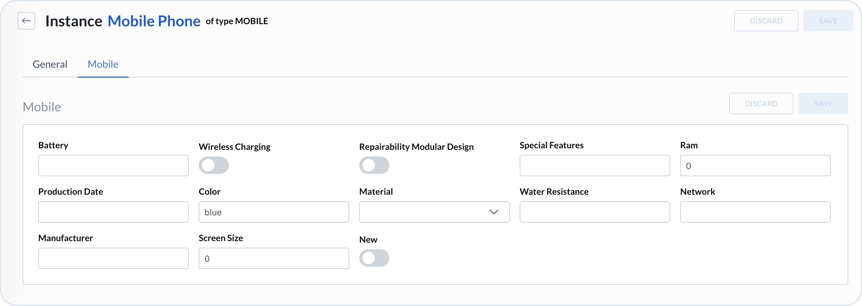 Entity using a mixin schema without previously saved values, automatically updated to the latest version